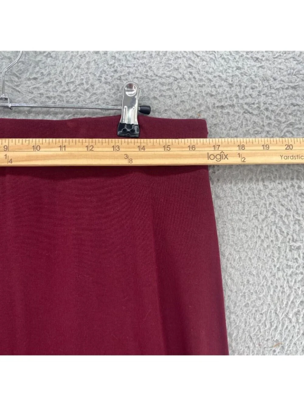 J Jill Skirt Womens Medium Wearever Burgundy Stretch Knit Midi Straight Career